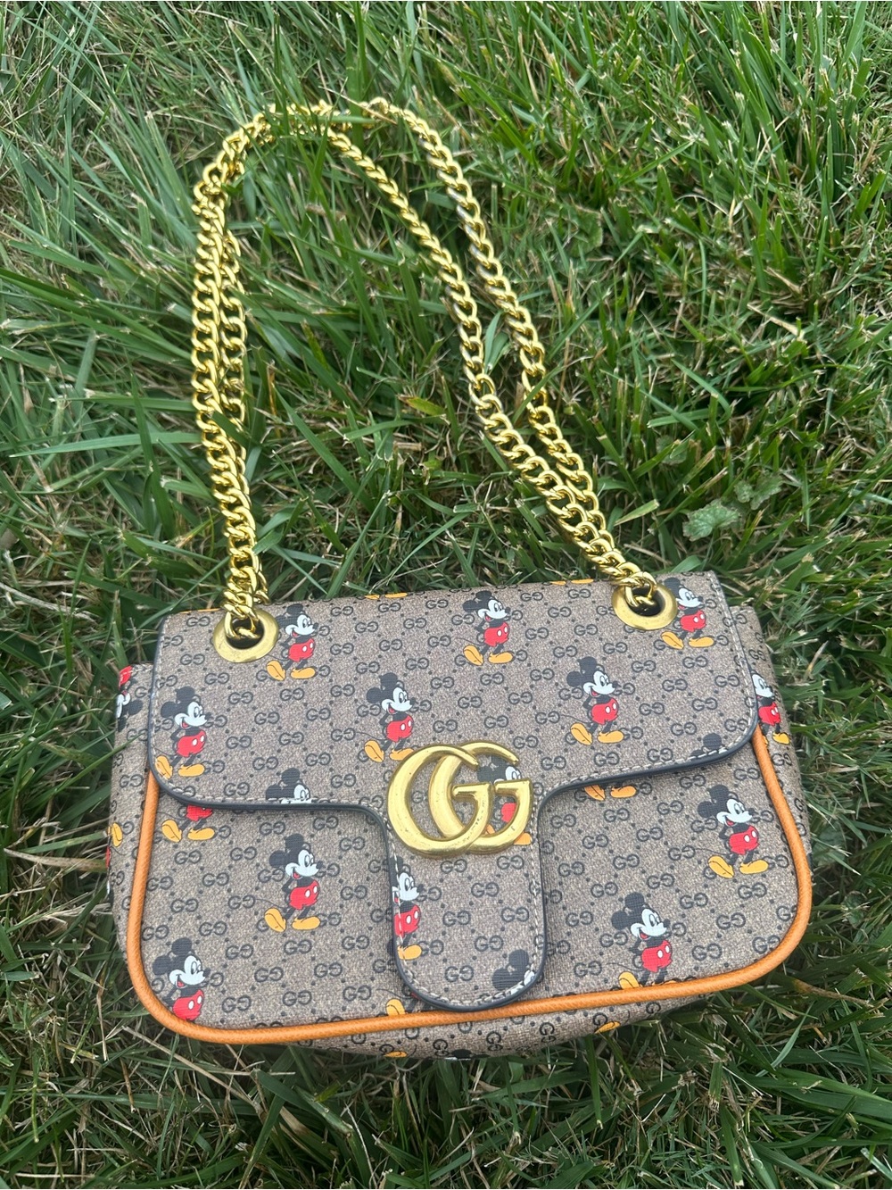 Unbranded Mickey Mouse GG Supreme Chain Shoulder Bag